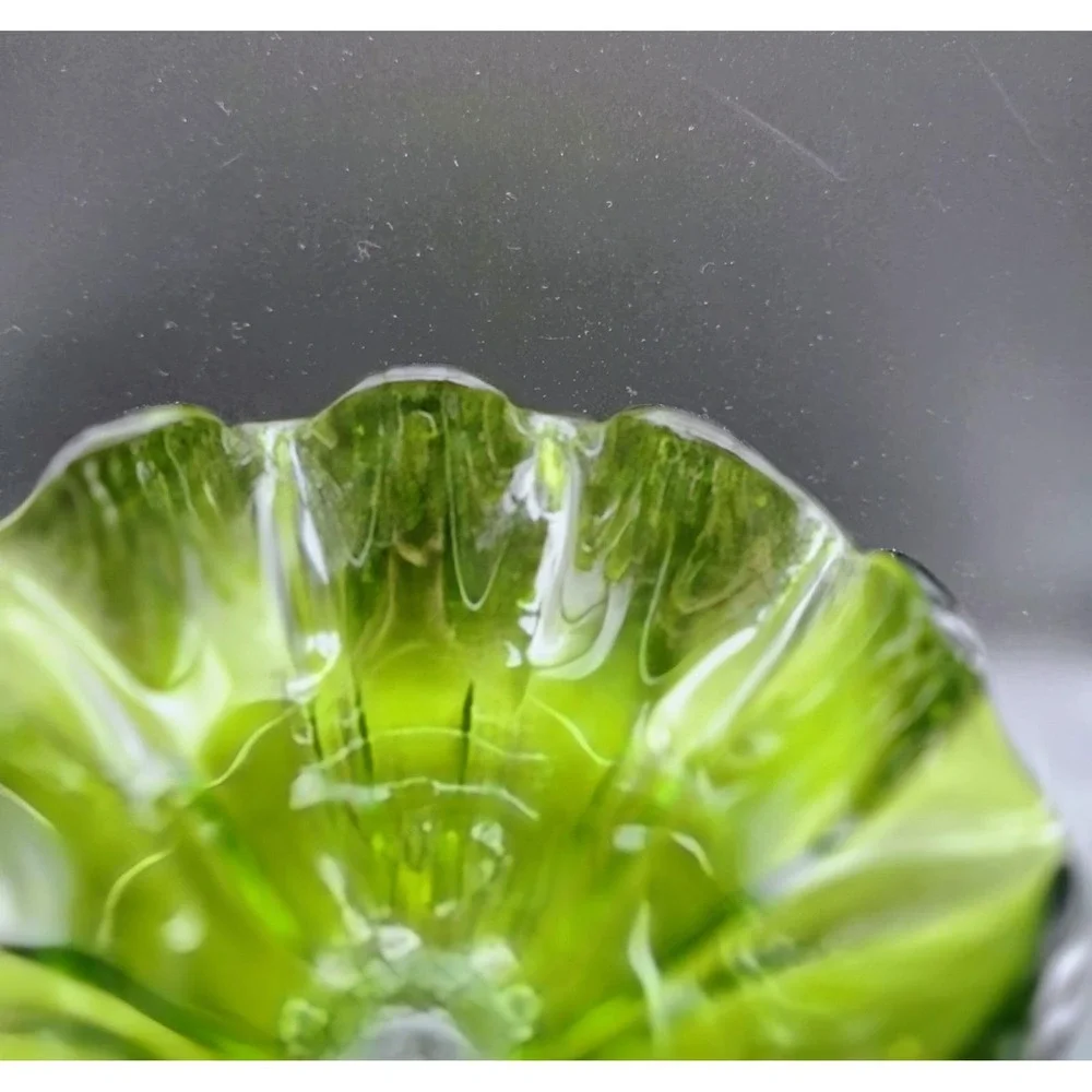 Vintage L. E. Smith Art Glass Swung Pedestal Vase Compote Mid-Century Modern